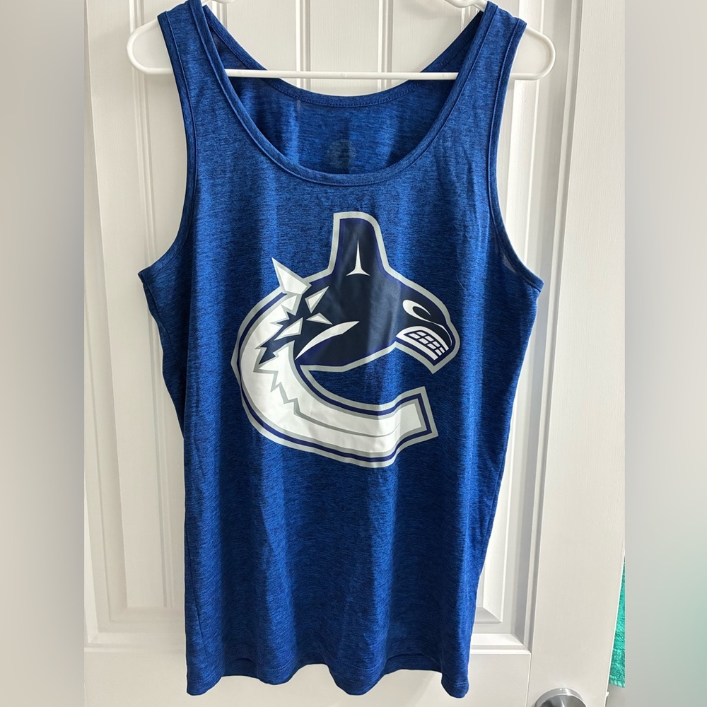 Canucks Blue Tank Top with Logo